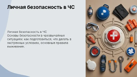 личная безопасность в случае чс