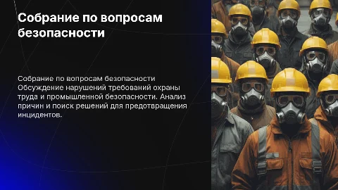 Собрание с нарушителями охраны труда и безопасности