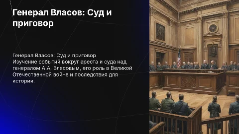 Генерал Власов и суд над ним