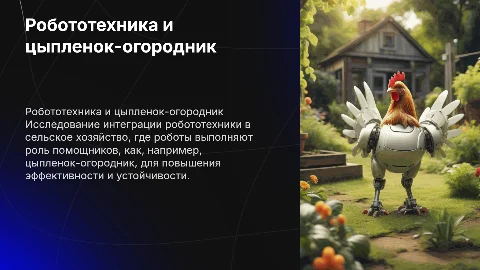 робототехника, цыпленок-огородник