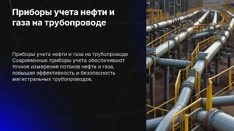 приборы учета нефти и газа на магистральном трубопроводе