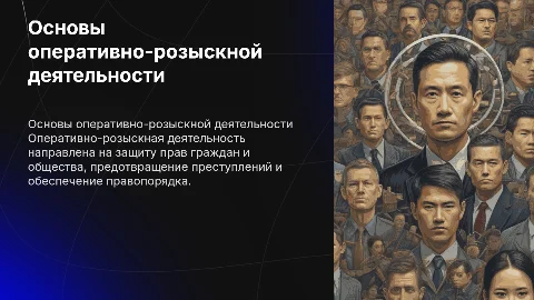 оперативно-розыскная деятельность