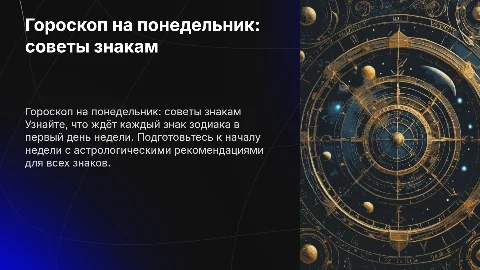 гороскоп знаков зодиака на понедельник