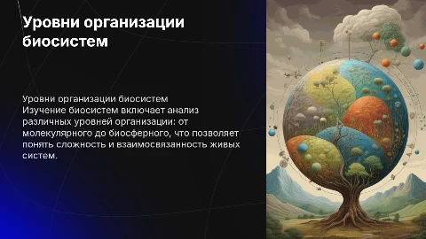 Уровни организации биосистем: от молекулярного до биосферного