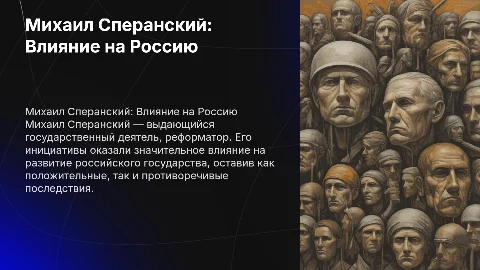 Михаил Сперанский: его роль и влияние на российское государство