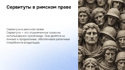 Сервитут - понятие и виды римское право