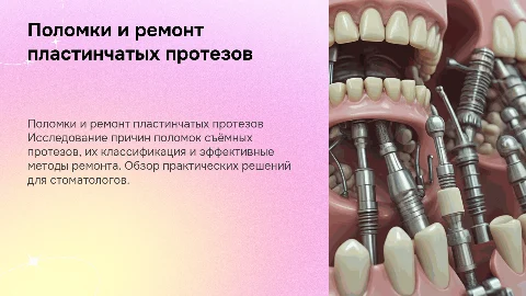 Причины и методы устранения поломок протезов