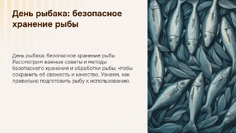 День рыбака: советы по безопасному хранению и обработке рыбы