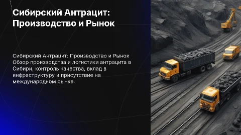 Сибирский Антрацит: Производство, Логистика и Контроль Качества