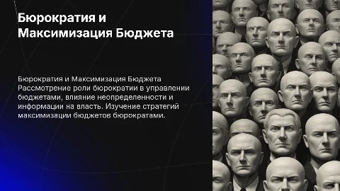 Бюрократия: Максимизация бюджета и влияние власти
