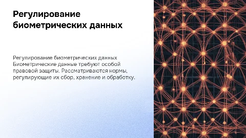 Правовое регулирование использования биометрических данных