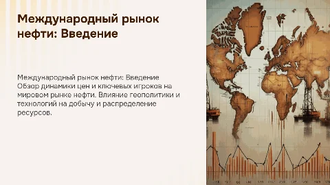 Международный рынок нефти