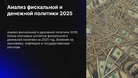 Анализ фискальной и денежно - политики за 2025 год