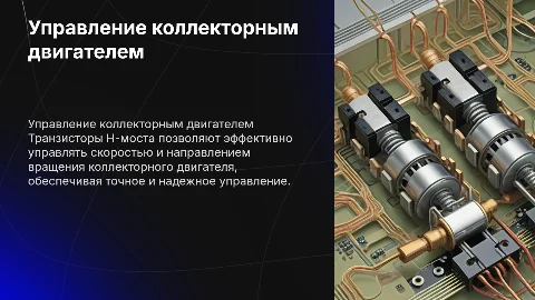 Управление коллекторным двигателем с помощью H-моста