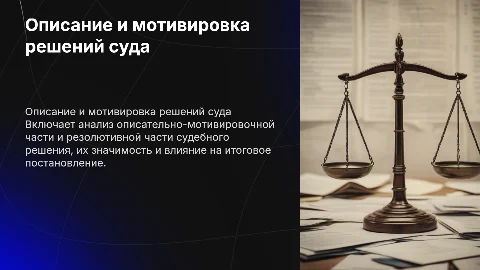 Анализ описательно-мотивировочной части решения суда