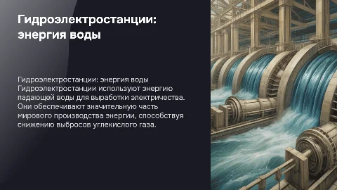 гидроэлектростанции