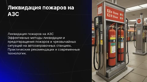 Ликвидация и локализация пожаров и чс на азс