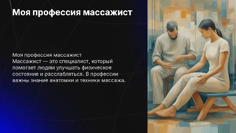 Моя профессия массажист