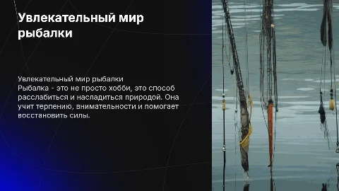 Моё хобби рыбалка
