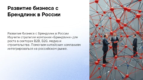 Презентация компании «Брендлинк»: Бизнес в России B2B и B2G