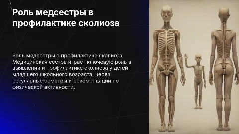 Роль медицинской сестры в профилактике сколиоза у детей