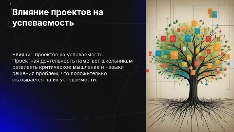 Влияние проектной деятельности школьника на его успеваемость