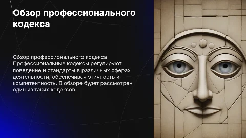 Обзор профессионального кодекса: подготовка презентации
