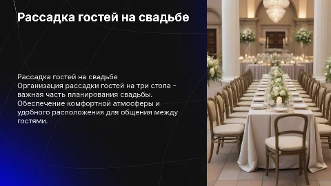 список рассадки гостей на свадьбу на 3 стола