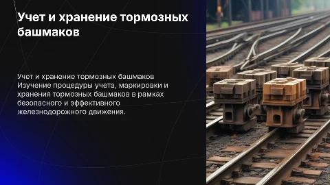 Инструкция по учету и хранению тормозных башмаков