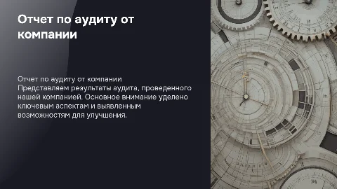отчет по аудиту от компании