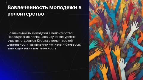 Вовлеченность студенческой молодежи в волонтерскую деятельность