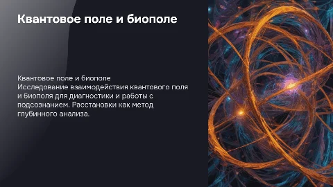 Квантовое поле: расстановки и работа с подсознанием