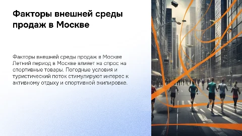 Факторы внешней среды продаж спортивных товаров в Москве