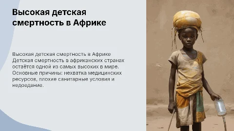 Высокая детская смертность в странах Африки