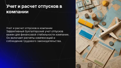 бухгалтерский учет и расчет отпусков в организации
