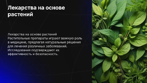 лекарства на основе растительных препаратов
