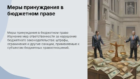 Меры принуждения за нарушение бюджетного законодательства