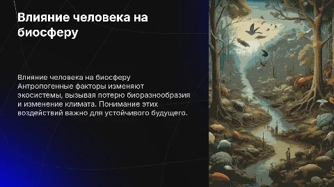 Влияние антропогенных факторов на биосферу