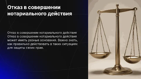 Отказ совершения нотариального действия
