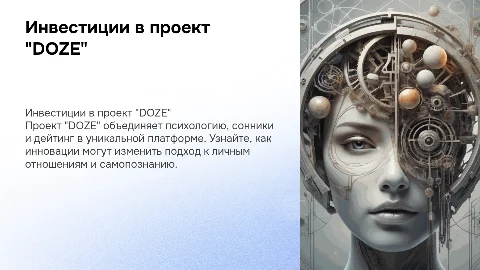 Инвестиционное предложение в проект "DOZE"
