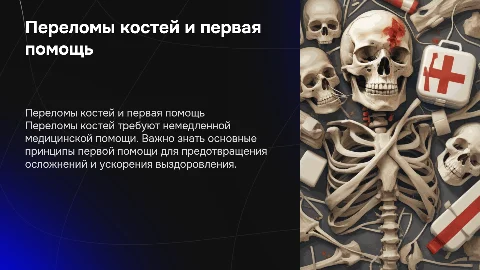 На тему переломы костей и первая помощь при переломе
