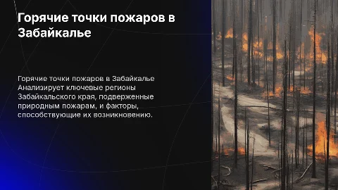 "Горячие точки" природных пожаров в Забайкальском крае