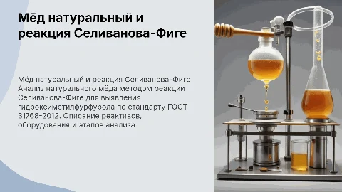 Анализ натурального мёда: реакция Селиванова-Фиге