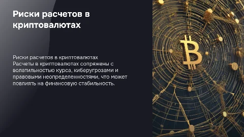 Перечислите основные риски, связанные с провидением расчетов в криптовалютах