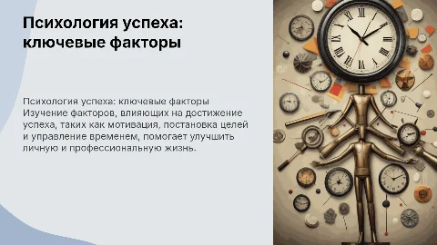 Психология успеха: Факторы достижения целей в жизни