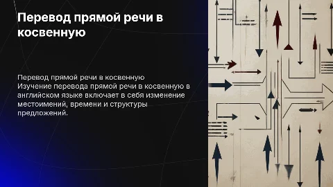 Перевод прямой речи в косвенную в английском языке