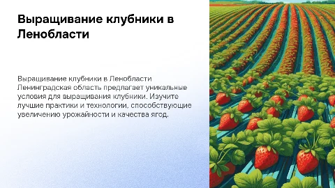 возделывание клубники в Ленинградской области