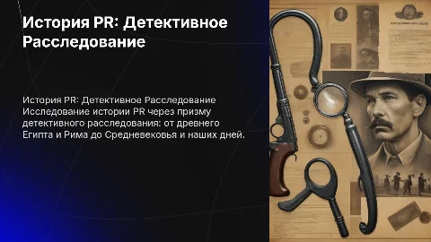 История PR: детективное расследование по историческим периодам