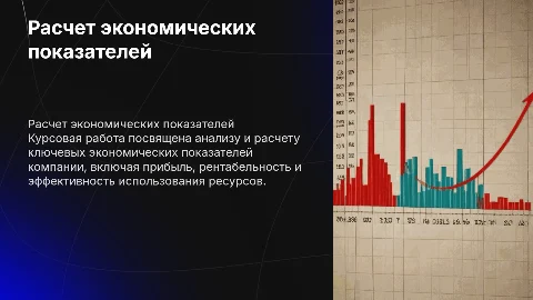 Расчет экономических показателей деятельности компании