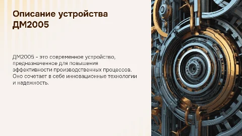 Описание ДМ2005